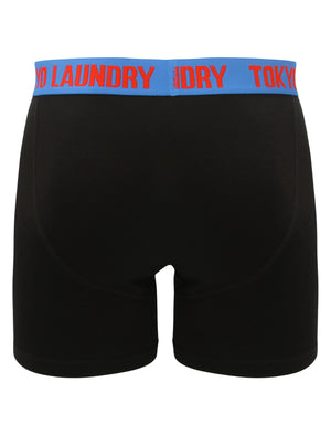 Invermore (2 Pack) Boxer Shorts Set in Tokyo Red / Olympian Blue - Tokyo Laundry