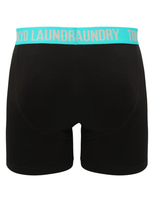 Invermore (2 Pack) Boxer Shorts Set in Virdian Green / Light Grey Marl - Tokyo Laundry