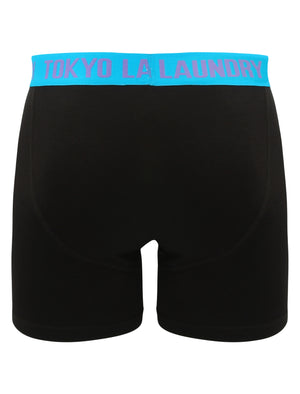 Invermore (2 Pack) Boxer Shorts Set in Purple Opulence / Marble Blue - Tokyo Laundry