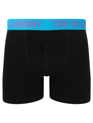 Invermore (2 Pack) Boxer Shorts Set in Purple Opulence / Marble Blue - Tokyo Laundry