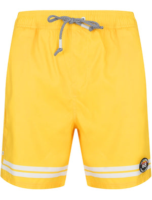 Jafari Swim Shorts With Free Matching Flip Flops In Freesia Yellow - Tokyo Laundry