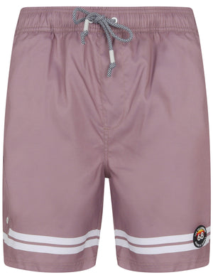 Jafari Swim Shorts With Free Matching Flip Flops In Toadstool Lilac - Tokyo Laundry
