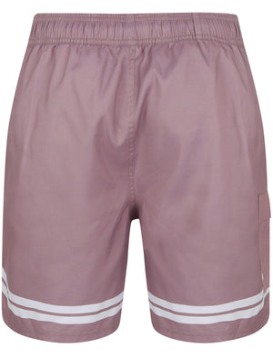 Jafari Swim Shorts With Free Matching Flip Flops In Toadstool Lilac - Tokyo Laundry