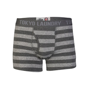 Jamie boxer shorts in oxblood & grey - Tokyo Laundry