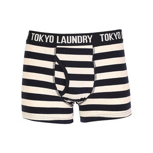 Tokyo Laundry Jamie boxer shorts in oxblood & navy ( 2 Pack)
