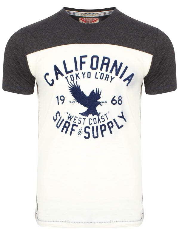 Jefferson Lake in T-shirt in Charcoal Marl - Tokyo Laundry