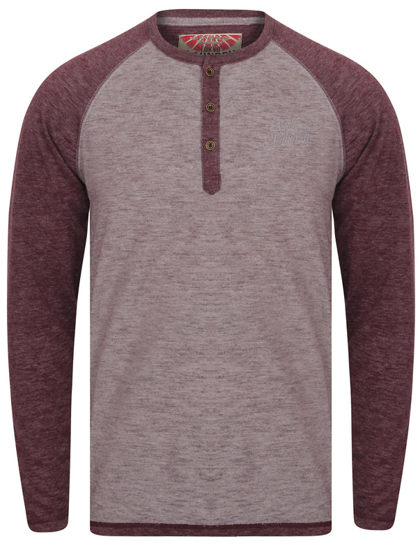 Jephro Raglan Sleeve Top in Wine Tasting Marl - Tokyo Laundry