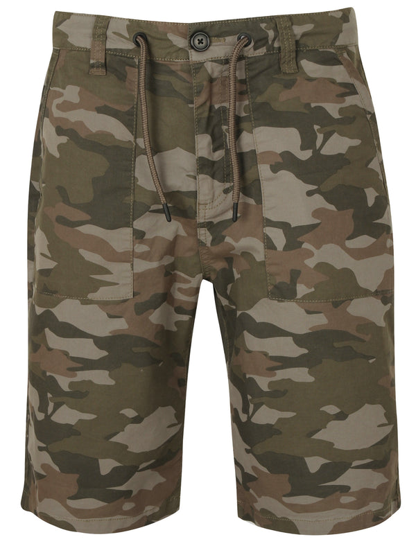 Jeremias Cotton Cargo Shorts In Camo - Tokyo Laundry