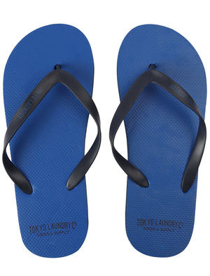 Juan Palm Tree/ Sea Scene Swim Shorts With Free Flip Flops - Tokyo Laundry