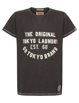 Boys K-Alabama Cove Motif T-Shirt in Blackened Pearl - Tokyo Laundry Kids