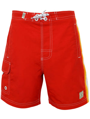 Boys K-Alroy Swim Shorts in Firebrick Red - Tokyo Laundry Kids