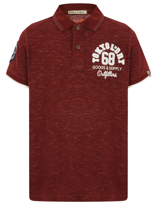 Boys K-Berling Jersey Polo Shirt in Oxblood - Tokyo Laundry Kids