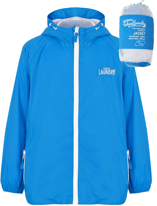 Boys K-Conroy Packaway Windbreaker Jacket in Cobalt - Tokyo Laundry Kids