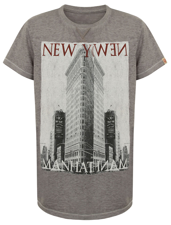 Boys K-Danbury Park Burnout T-Shirt in Pewter Grey - Tokyo Laundry Kids