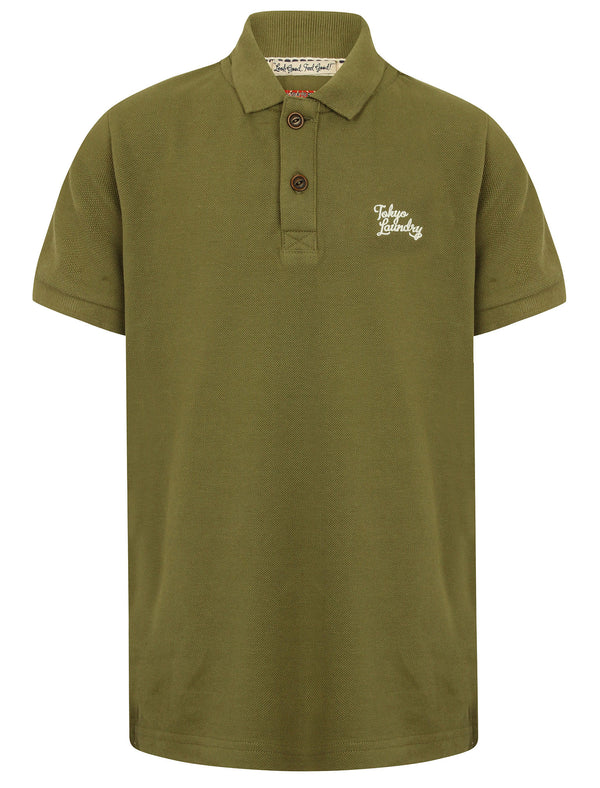 Boys K-Florenzi Polo Shirt in Olivine Khaki - Tokyo Laundry Kids