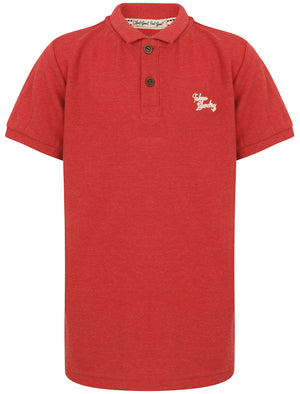 Boys K-Florenzi Polo Shirt in Tokyo Red Marl - Tokyo Laundry Kids