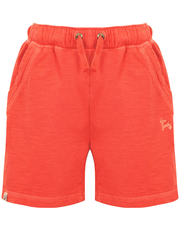 Boys K-Gasper Slub Sweat Shorts in Washed Paprika - Tokyo Laundry Kids