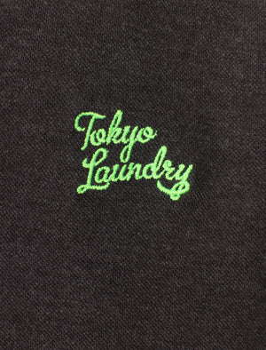 Boys K-Lilestone Cotton Polo Shirt In Charcoal Marl - Tokyo Laundry Kids