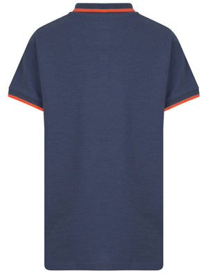 Boys K-Lilestone Cotton Polo Shirt In Cornflower Blue Marl - Tokyo Laundry Kids