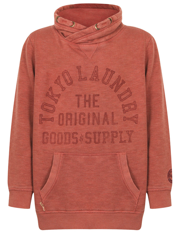Boys K-Nassau Bay Pullover Hoodie in Red Mahogany - Tokyo Laundry Kids