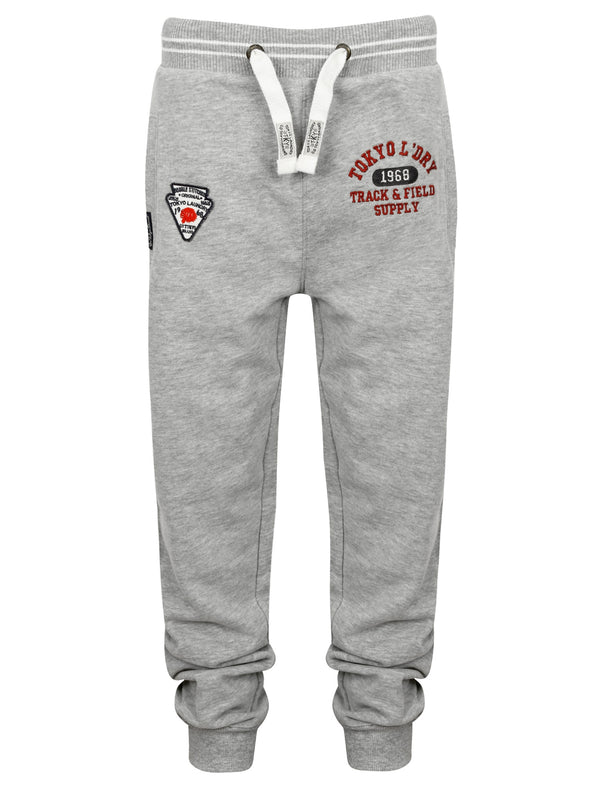 Boys K-Red Lake Falls Cuffed Joggers in Light Grey Marl - Tokyo Laundry Kids