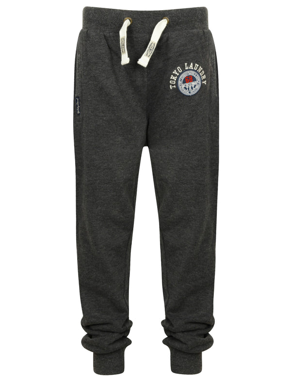 Boys K-Tigerton Falls Cuffed Joggers in Charcoal Marl - Tokyo Laundry Kids