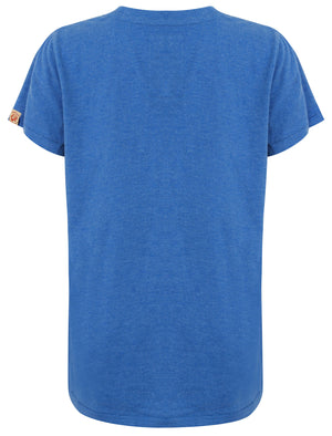 Boys K-Wave Riders Motif T-Shirt in Cornflower Blue Marl - Tokyo Laundry Kids