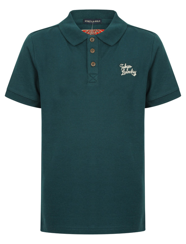 Boys K-Winterfield Pique Polo Shirt in Tokyo Teal - Tokyo Laundry Kids