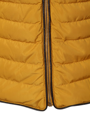 Kacie Quilted Hooded Jacket in Old Gold - Tokyo Laundry