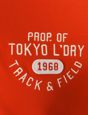 Kaikoura Applique Cotton Pique Polo Shirt in Formula One Red - Tokyo Laundry
