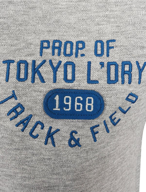 Kaikoura Applique Cotton Pique Polo Shirt in Light Grey Marl - Tokyo Laundry