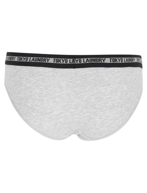 Karla (5 Pack) Assorted Briefs In Light Grey Marl / Jet Black / Bright White - Tokyo Laundry