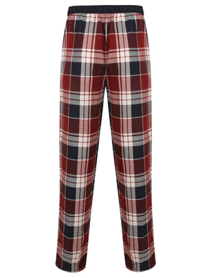 Keesey Checked Lounge Pants in Red Check - Tokyo Laundry