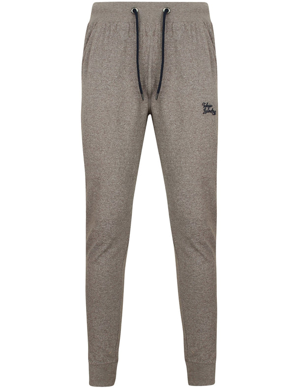 Kelso Cuffed Jersey Lounge Pants in Dark Gull Marl Fleck - Tokyo Laundry