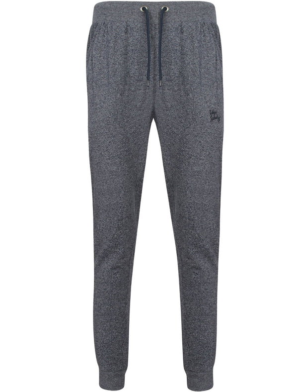 Kelso Cuffed Jersey Lounge Pants in Navy Marl Fleck - Tokyo Laundry
