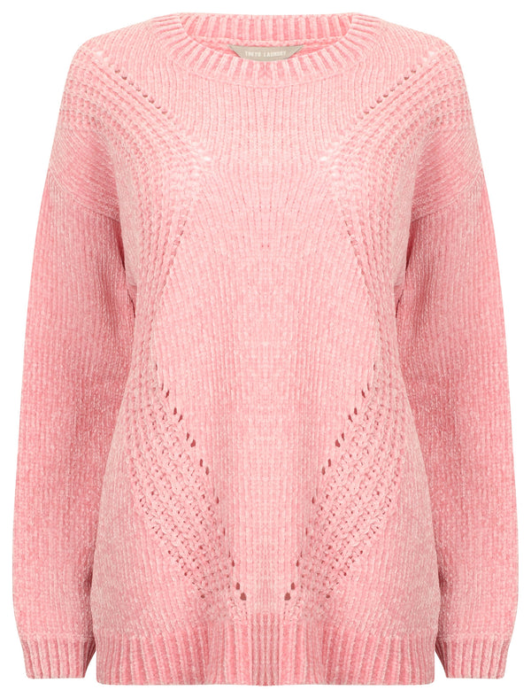 Kendal Chenille Knitted Jumper in Candy Pink - Tokyo Laundry