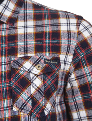 Kenna Cotton Flannel Checked Shirt in Cardinal Red - Tokyo Laundry