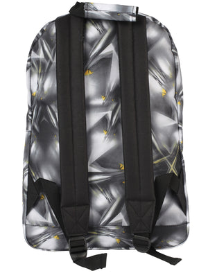 Boys Abstract Print Canvas Backpack In Grey / Yellow - Tokyo Laundry Kids