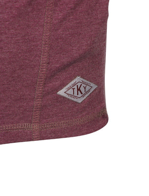 Kinnon jersey t-shirt dark burgundy marl - Tokyo Laundry