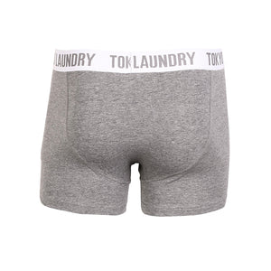 Tokyo Laundry Kobe boxer shorts in oxblood & grey