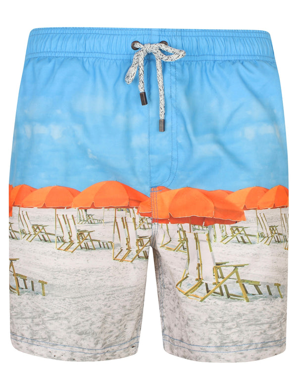 Kohen Beach / Parasol Scene Print Swim Shorts - Tokyo Laundry