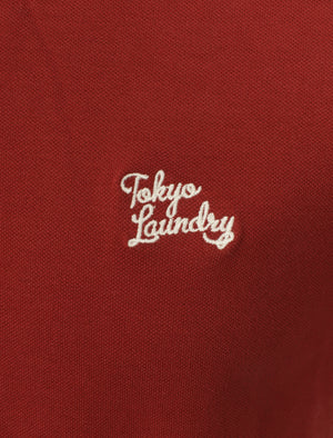 Kuusamo Cotton Pique Polo Shirt In Tibetan Red - Tokyo Laundry