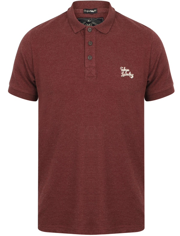 Kuusamo Cotton Pique Polo Shirt In Vineyard Marl - Tokyo Laundry