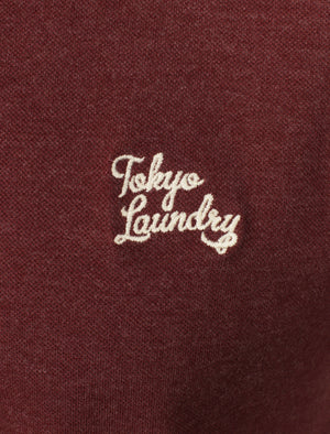 Kuusamo Cotton Pique Polo Shirt In Vineyard Marl - Tokyo Laundry
