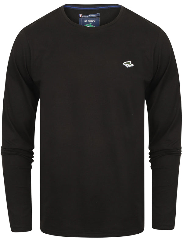 Lambeth 2 Crew Neck Long Sleeve Top in Black - Le Shark