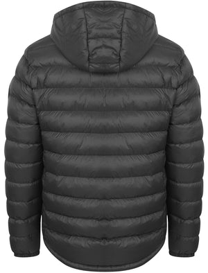 Langham Quilted Puffer Jacket with Hood In Forged Iron - Tokyo Laundry