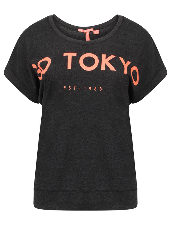 Leroux Cotton Jersey T-Shirt in Mid Grey - Tokyo Laundry Active