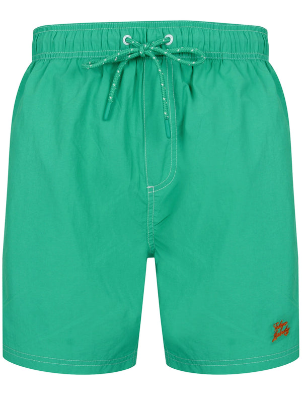 Lesotho Classic Taslon Swim Shorts In Vivid Green - Tokyo Laundry