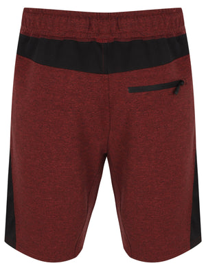 Lewis Mesh Panel Jogger Shorts In Red / Black Grindle - Tokyo Laundry Active