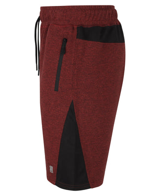 Lewis Mesh Panel Jogger Shorts In Red / Black Grindle - Tokyo Laundry Active